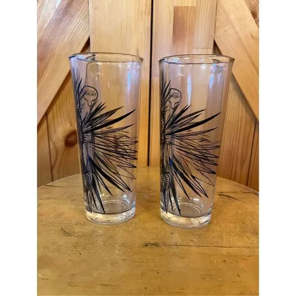 Tromba Tequila Highball Glasses Lot of 2 Advertisement Glass Signed (6858) - Picture 2 of 6